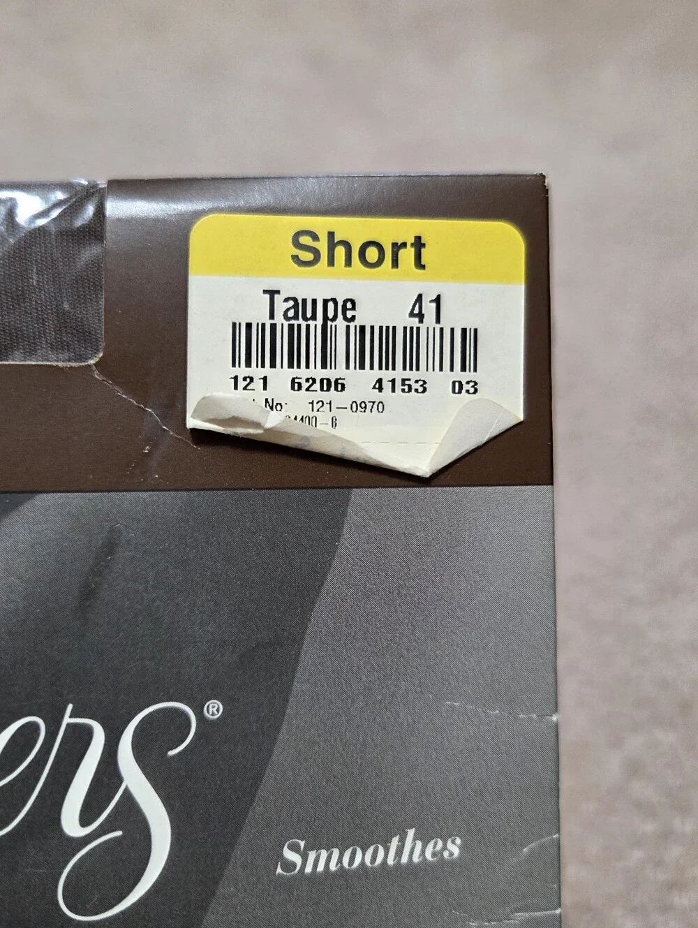Vintage Subtle Shapers‎ Taupe 41 Short 121 Pantihose Reinforced Toe Lycra Leg